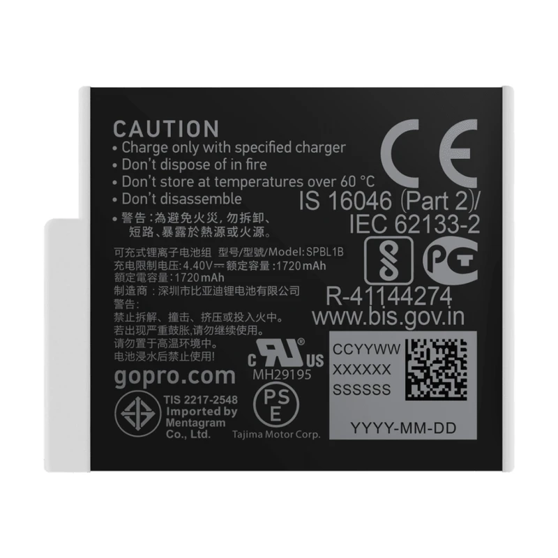 GoPro HERO10 & HERO9 Enduro Rechargeable Battery 1 GoPro HERO10 & HERO9 Enduro Rechargeable Battery